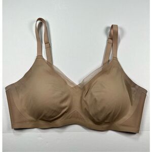 Honeylove Crossover Bra - Sculpting Lift Support Comfort Tan Nude Size Large